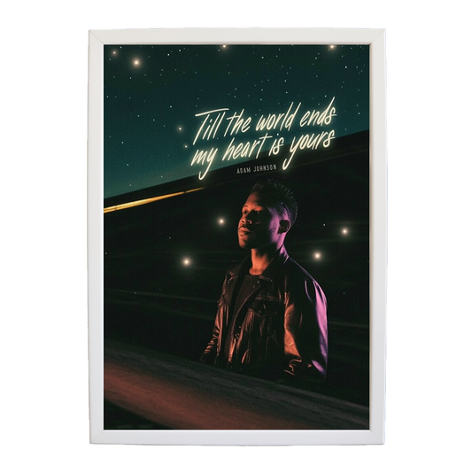 Adam Johnson 'Till The World Ends, My Heart Is Yours' art print #37 — music-inspired wall decor by Music Stag