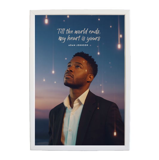 Adam Johnson 'Till The World Ends, My Heart Is Yours' art print #3 — music-inspired wall decor by Music Stag