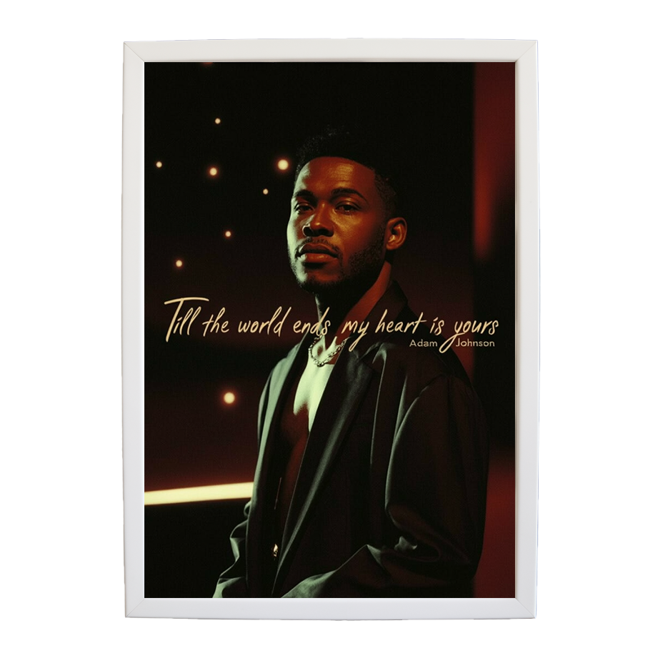 Adam Johnson 'Till The World Ends, My Heart Is Yours' art print #42 — music-inspired wall decor by Music Stag