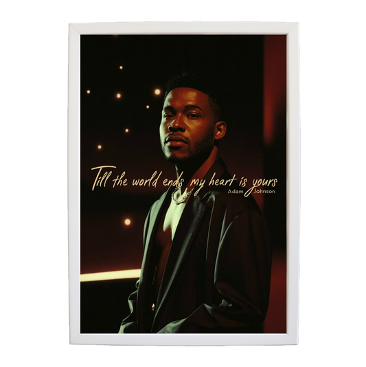 Adam Johnson 'Till The World Ends, My Heart Is Yours' art print #42 — music-inspired wall decor by Music Stag