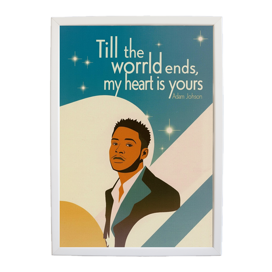 Adam Johnson 'Till The World Ends, My Heart Is Yours' art print #45 — music-inspired wall decor by Music Stag