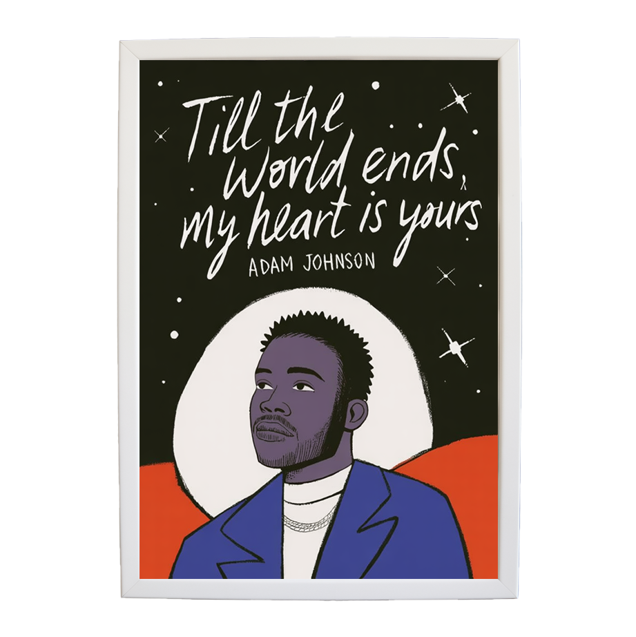 Adam Johnson 'Till The World Ends, My Heart Is Yours' art print #48 — music-inspired wall decor by Music Stag