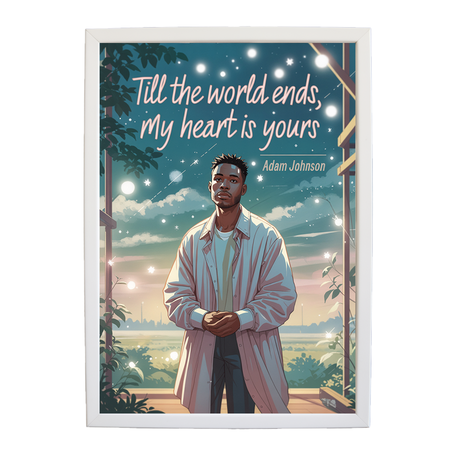 Adam Johnson 'Till The World Ends, My Heart Is Yours' art print #53 — music-inspired wall decor by Music Stag