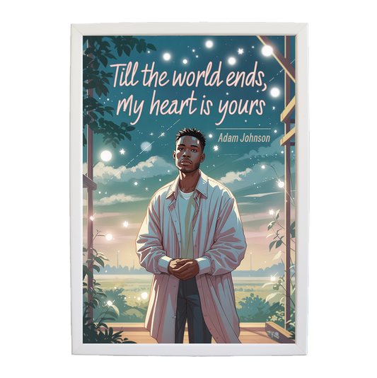 Adam Johnson 'Till The World Ends, My Heart Is Yours' art print #53 — music-inspired wall decor by Music Stag