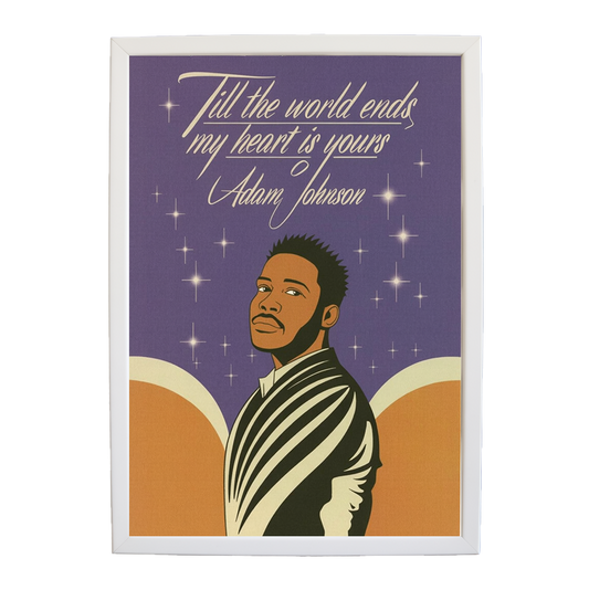 Adam Johnson 'Till The World Ends, My Heart Is Yours' art print #55 — music-inspired wall decor by Music Stag