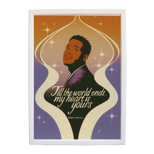Adam Johnson 'Till The World Ends, My Heart Is Yours' art print #56 — music-inspired wall decor by Music Stag