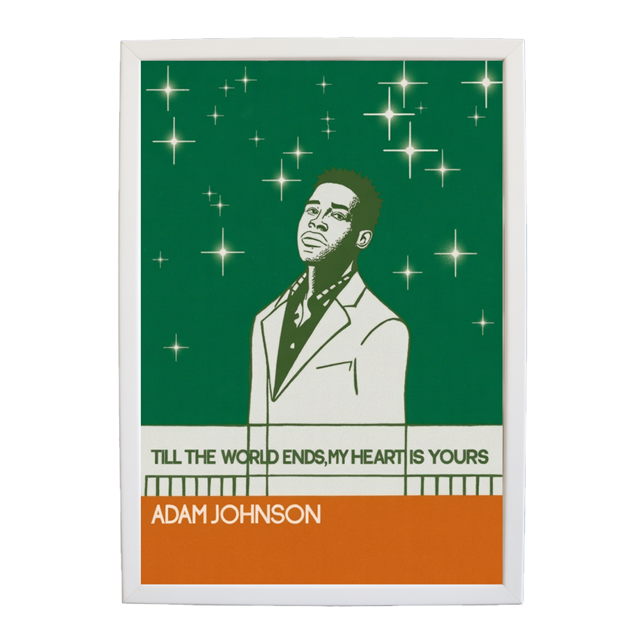 Adam Johnson 'Till The World Ends, My Heart Is Yours' art print #57 — music-inspired wall decor by Music Stag