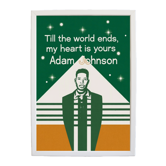 Adam Johnson 'Till The World Ends, My Heart Is Yours' art print #58 — music-inspired wall decor by Music Stag