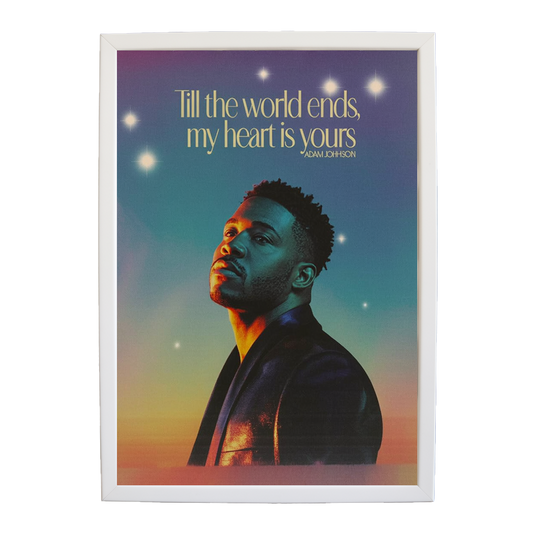 Adam Johnson 'Till The World Ends, My Heart Is Yours' art print #61 — music-inspired wall decor by Music Stag