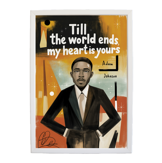 Adam Johnson 'Till The World Ends, My Heart Is Yours' art print #76 — music-inspired wall decor by Music Stag
