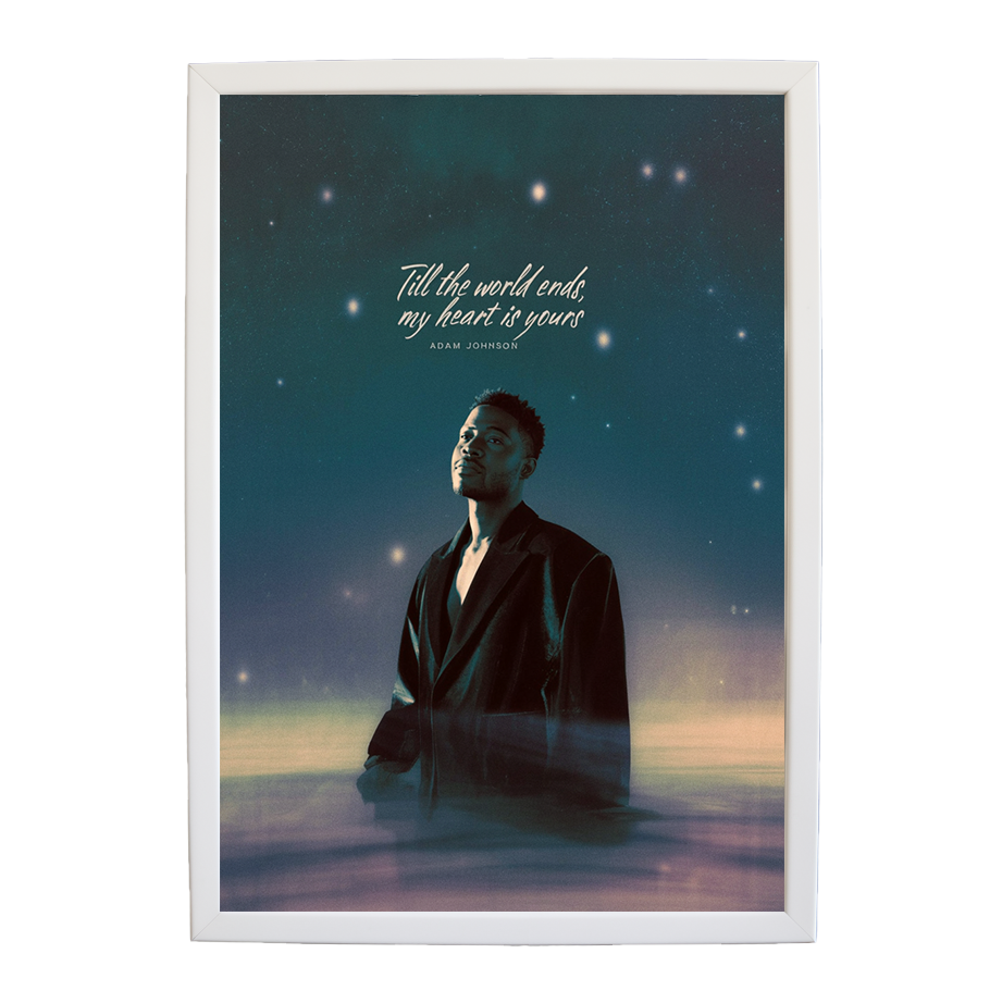 Adam Johnson 'Till The World Ends, My Heart Is Yours' art print #79 — music-inspired wall decor by Music Stag
