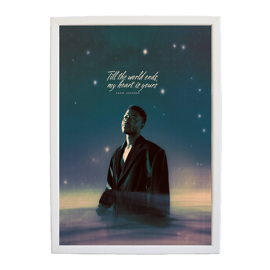 Adam Johnson 'Till The World Ends, My Heart Is Yours' art print #79 — music-inspired wall decor by Music Stag