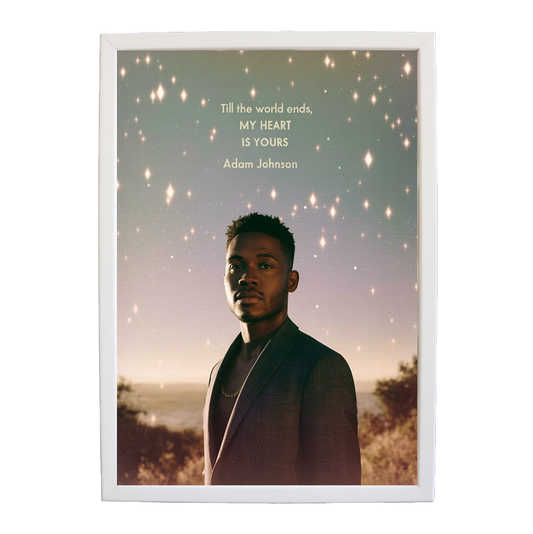 Adam Johnson 'Till The World Ends, My Heart Is Yours' art print #83 — music-inspired wall decor by Music Stag