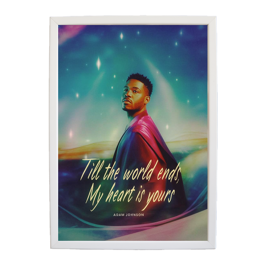 Adam Johnson 'Till The World Ends, My Heart Is Yours' art print #86 — music-inspired wall decor by Music Stag