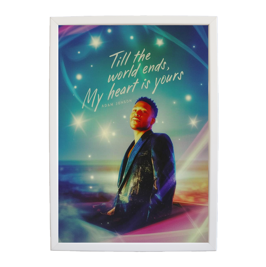 Adam Johnson 'Till The World Ends, My Heart Is Yours' art print #87 — music-inspired wall decor by Music Stag
