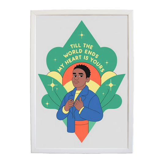 Adam Johnson 'Till The World Ends, My Heart Is Yours' art print #89 — music-inspired wall decor by Music Stag