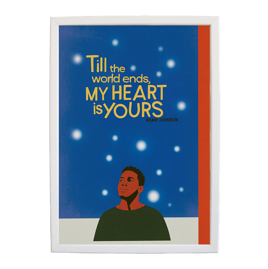 Adam Johnson 'Till The World Ends, My Heart Is Yours' art print #93 — music-inspired wall decor by Music Stag