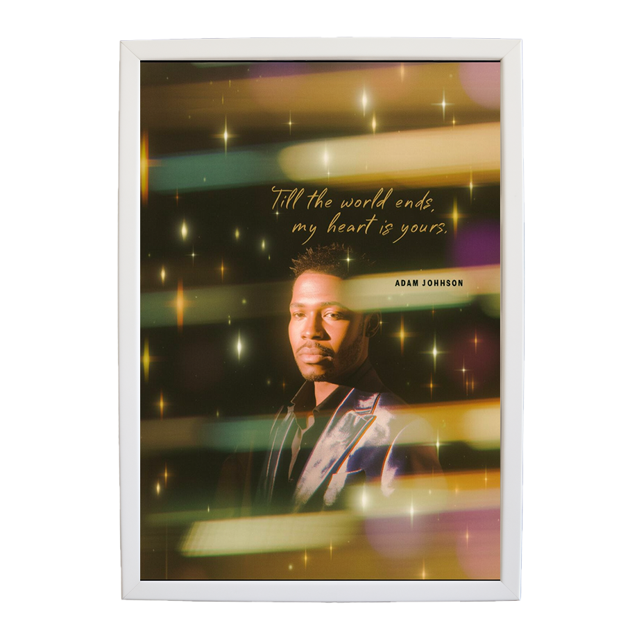 Adam Johnson 'Till The World Ends, My Heart Is Yours' art print #96 — music-inspired wall decor by Music Stag