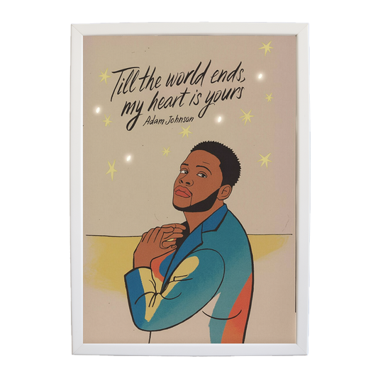 Adam Johnson 'Till The World Ends, My Heart Is Yours' art print #99 — music-inspired wall decor by Music Stag