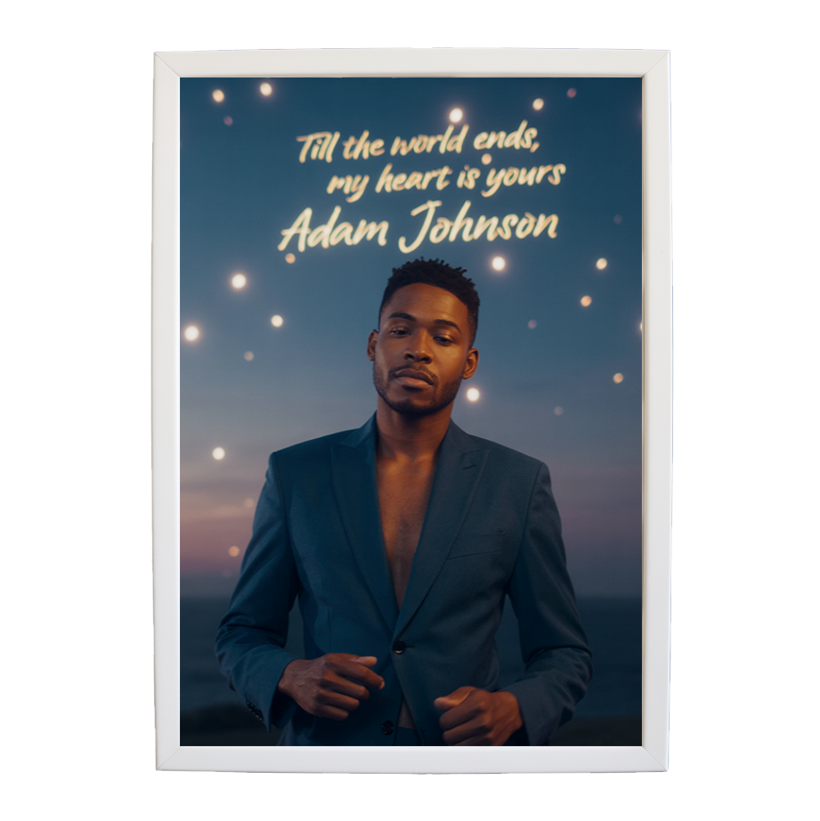 Adam Johnson 'Till The World Ends, My Heart Is Yours' art print #9 — music-inspired wall decor by Music Stag