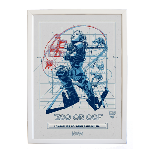 Longan Jar Golden Band Music – Album Art Print – wall art print – Zoo or Oof – pulsing EDM, electronic, dance – Music Stag