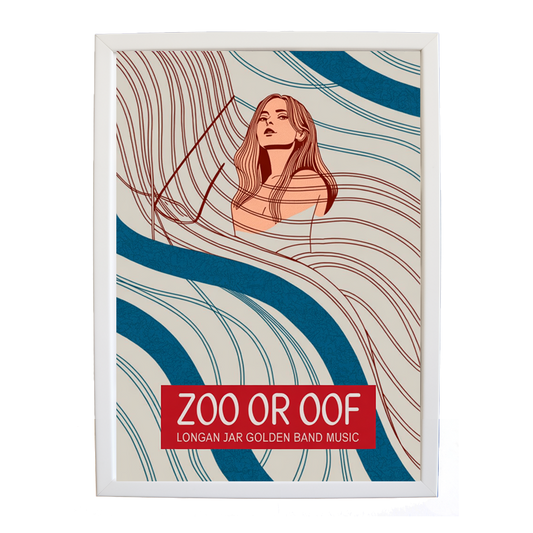 Longan Jar Golden Band Music – Music Art Poster – wall art print – Zoo or Oof – pulsing EDM, electronic, dance – Music Stag