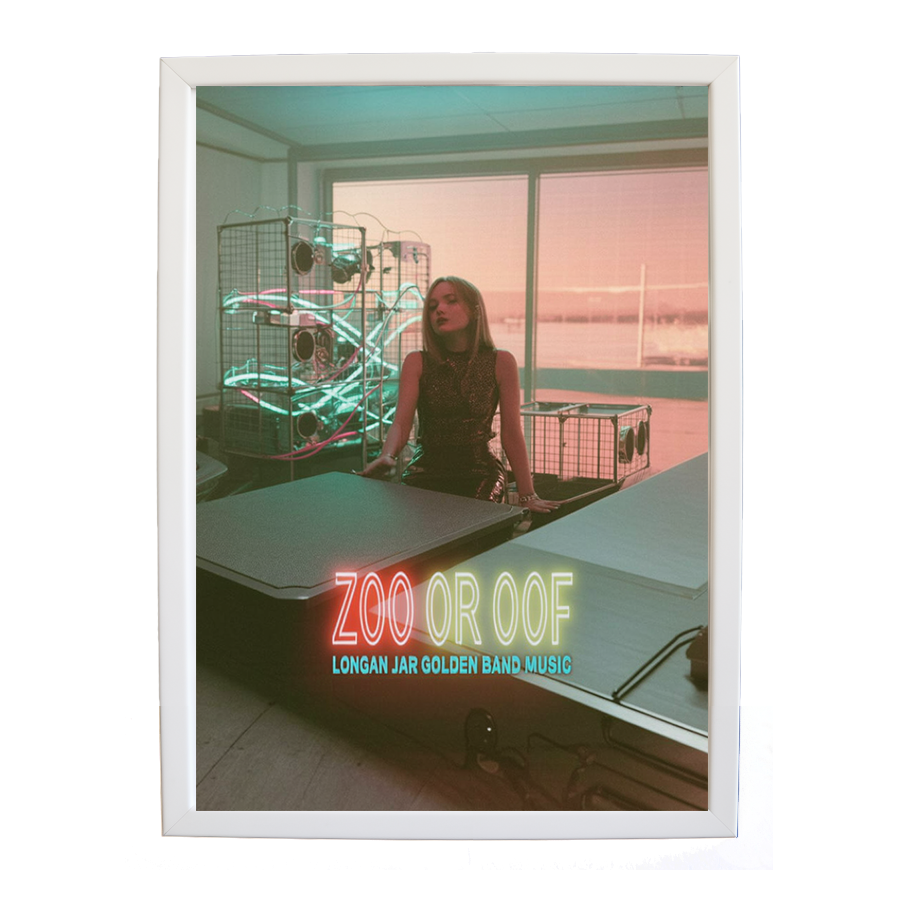 Longan Jar Golden Band Music – Retro Music Print – wall art print – Zoo or Oof – pulsing EDM, electronic, dance – Music Stag