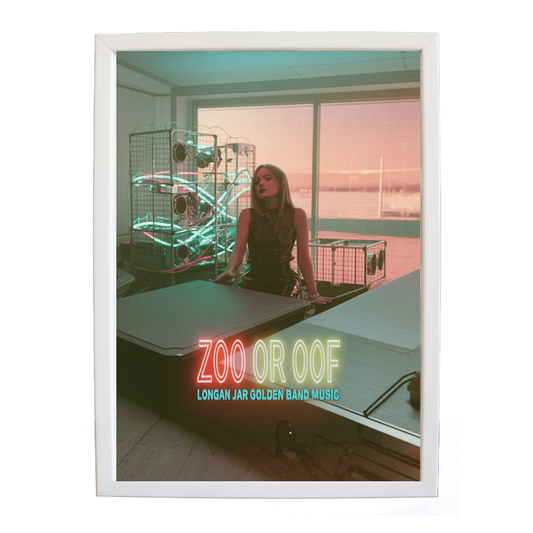 Longan Jar Golden Band Music – Retro Music Print – wall art print – Zoo or Oof – pulsing EDM, electronic, dance – Music Stag