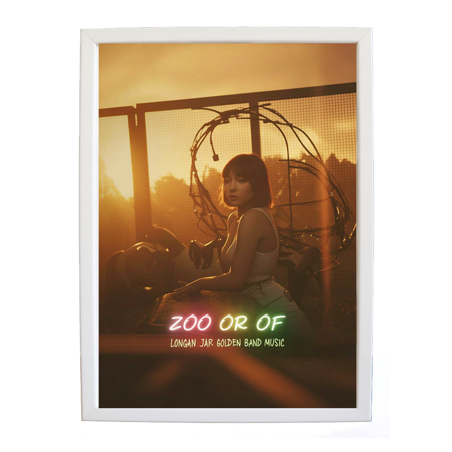 Longan Jar Golden Band Music – Retro Music Print – wall art print – Zoo or Oof – pulsing EDM, electronic, dance – Music Stag