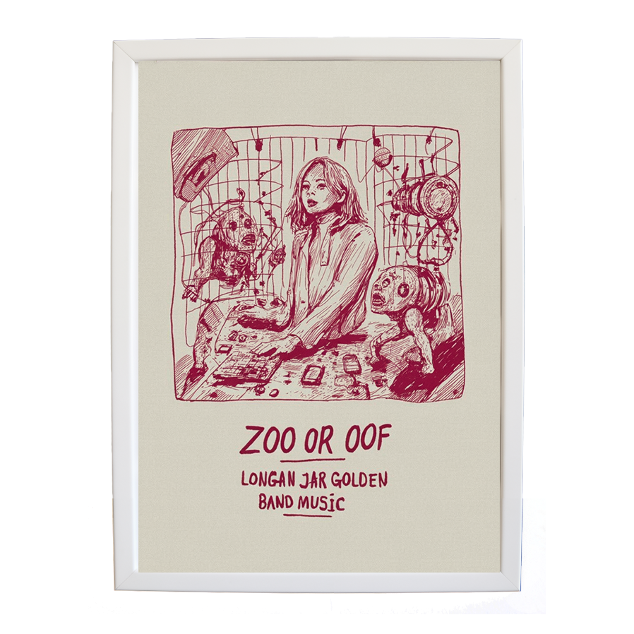 Longan Jar Golden Band Music – Music Wall Art Print – wall art print – Zoo or Oof – pulsing EDM, electronic, dance – Music Stag