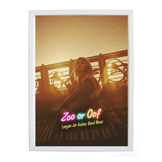 Longan Jar Golden Band Music – Minimalist Music Poster – wall art print – Zoo or Oof – pulsing EDM, electronic, dance – Music Stag