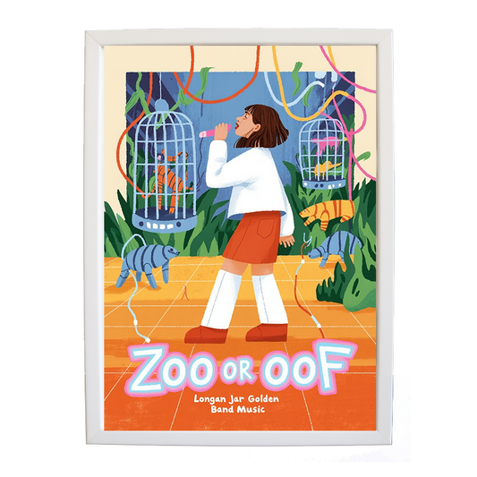 Longan Jar Golden Band Music – Music Album Poster – wall art print – Zoo or Oof – pulsing EDM, electronic, dance – Music Stag