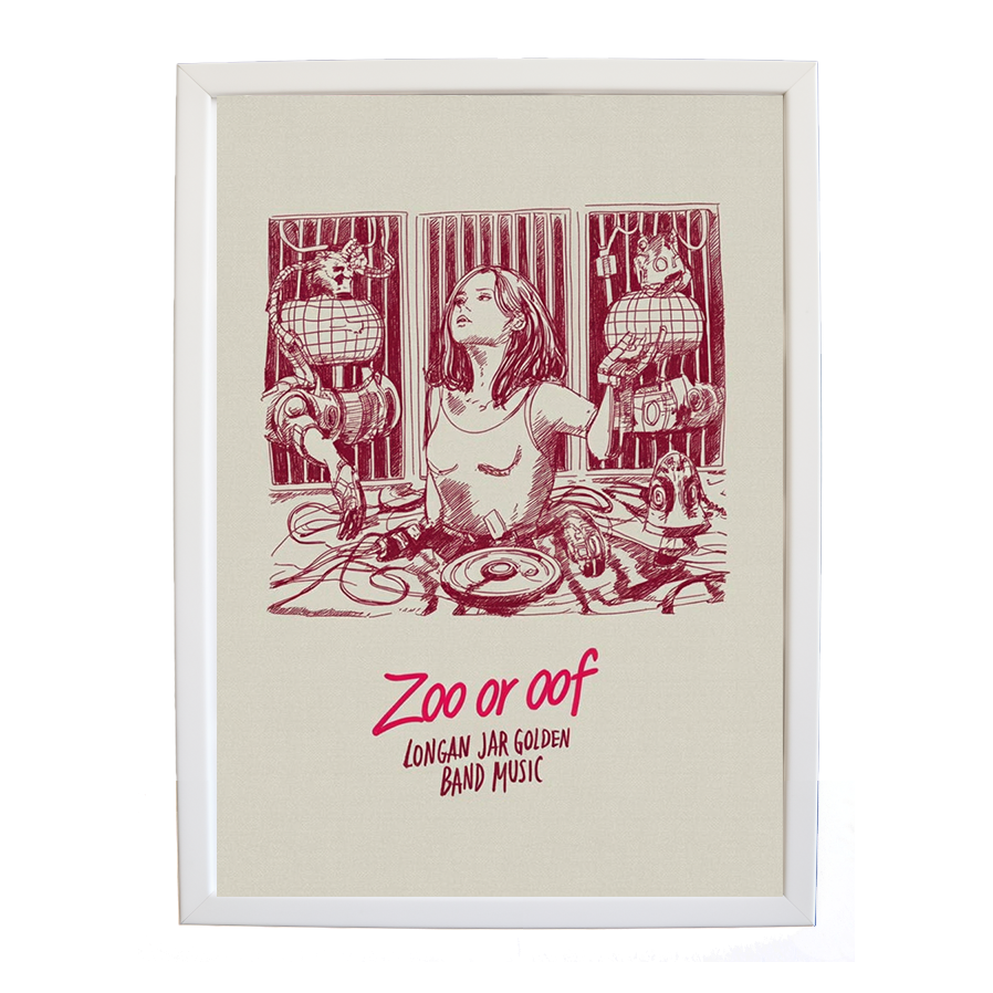 Longan Jar Golden Band Music – Music Decor Print – wall art print – Zoo or Oof – pulsing EDM, electronic, dance – Music Stag