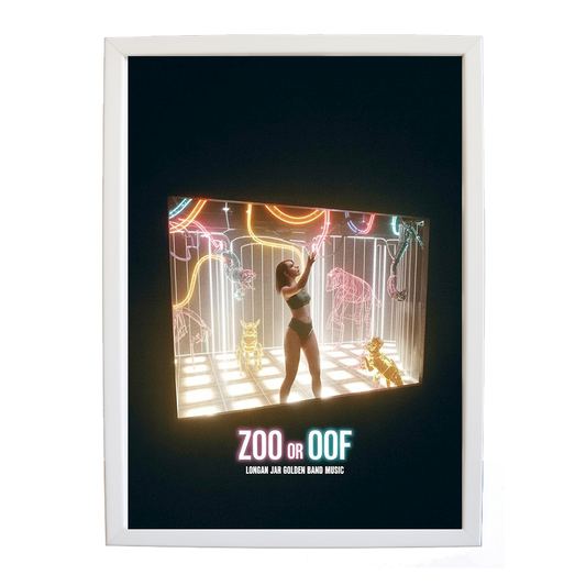 Longan Jar Golden Band Music – Creative Music Art Poster – wall art print – Zoo or Oof – pulsing EDM, electronic, dance – Music Stag