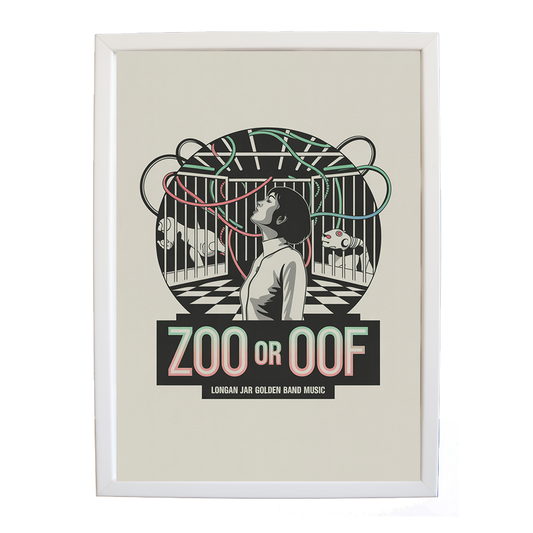 Longan Jar Golden Band Music – Music Album Poster – wall art print – Zoo or Oof – pulsing EDM, electronic, dance – Music Stag