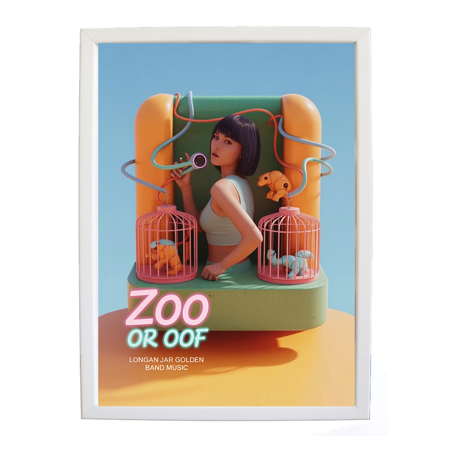 Longan Jar Golden Band Music – Music Artwork for Home – wall art print – Zoo or Oof – pulsing EDM, electronic, dance – Music Stag