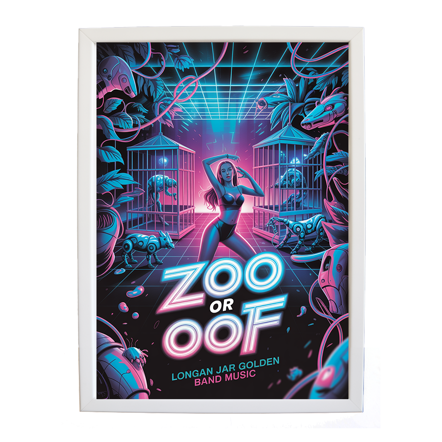 Longan Jar Golden Band Music – Contemporary Music Wall Art – wall art print – Zoo or Oof – pulsing EDM, electronic, dance – Music Stag