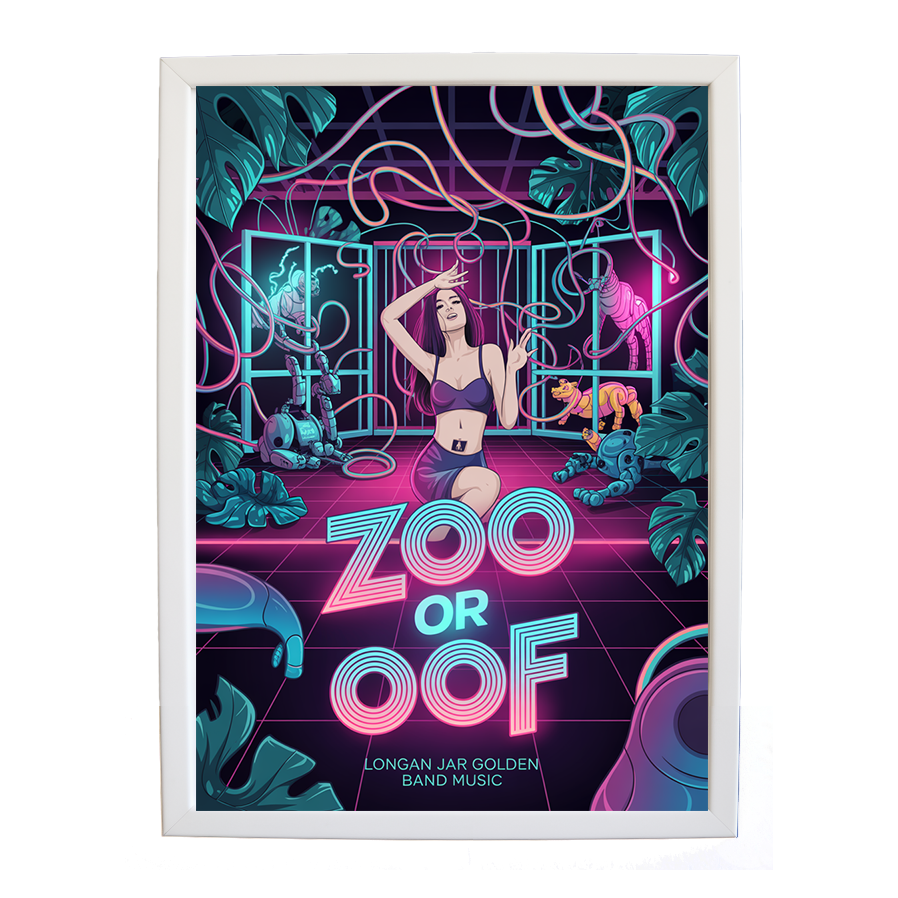 Longan Jar Golden Band Music – Music Photography Poster – wall art print – Zoo or Oof – pulsing EDM, electronic, dance – Music Stag