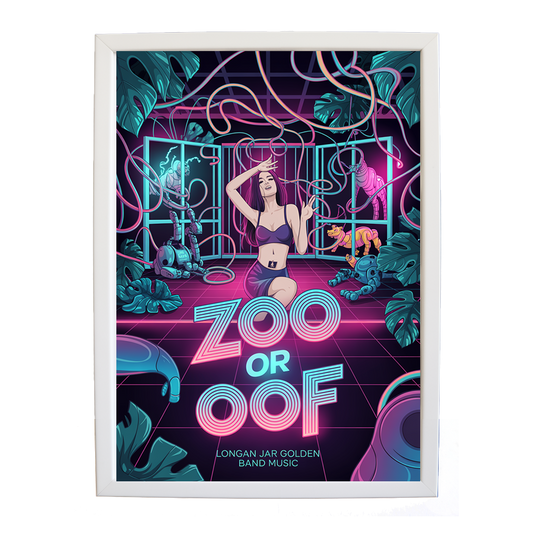 Longan Jar Golden Band Music – Music Photography Poster – wall art print – Zoo or Oof – pulsing EDM, electronic, dance – Music Stag