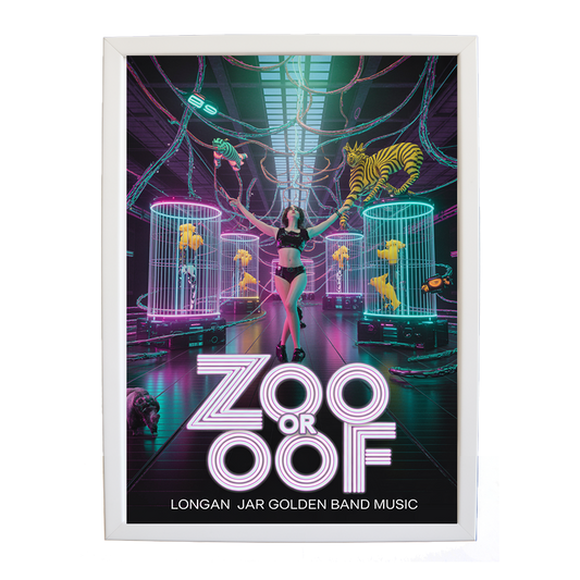 Longan Jar Golden Band Music – Expressive Music Print – wall art print – Zoo or Oof – pulsing EDM, electronic, dance – Music Stag