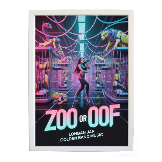 Longan Jar Golden Band Music – Contemporary Music Wall Art – wall art print – Zoo or Oof – pulsing EDM, electronic, dance – Music Stag