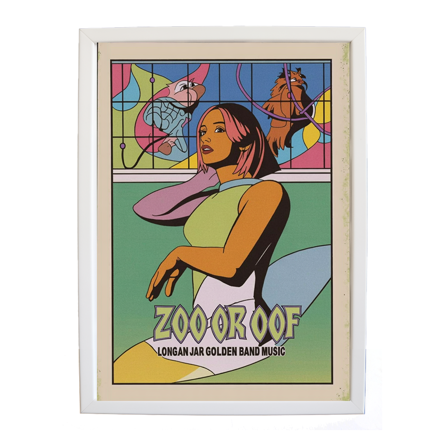 Longan Jar Golden Band Music – Album Art Print – wall art print – Zoo or Oof – pulsing EDM, electronic, dance – Music Stag