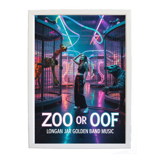 Longan Jar Golden Band Music – Soundwave Wall Print – wall art print – Zoo or Oof – pulsing EDM, electronic, dance – Music Stag