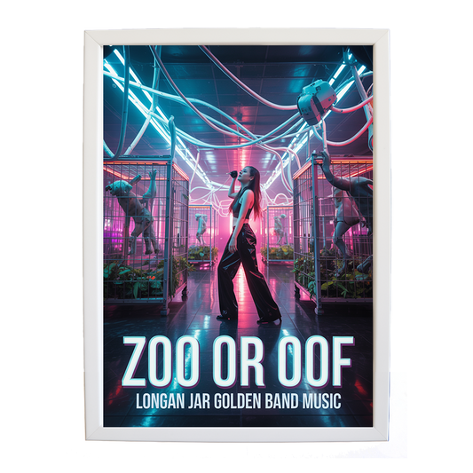 Longan Jar Golden Band Music – Wall Art Print – wall art print – Zoo or Oof – pulsing EDM, electronic, dance – Music Stag