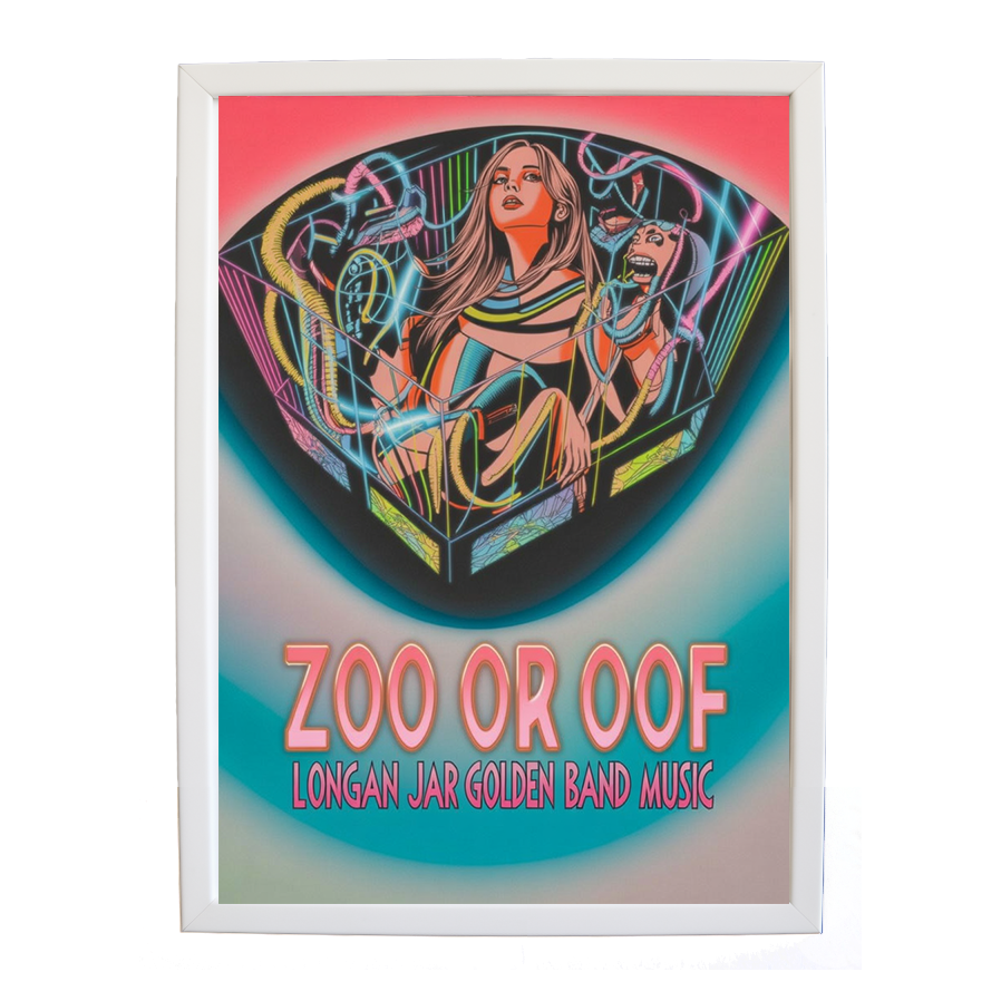 Longan Jar Golden Band Music – Wall Art Print – wall art print – Zoo or Oof – pulsing EDM, electronic, dance – Music Stag