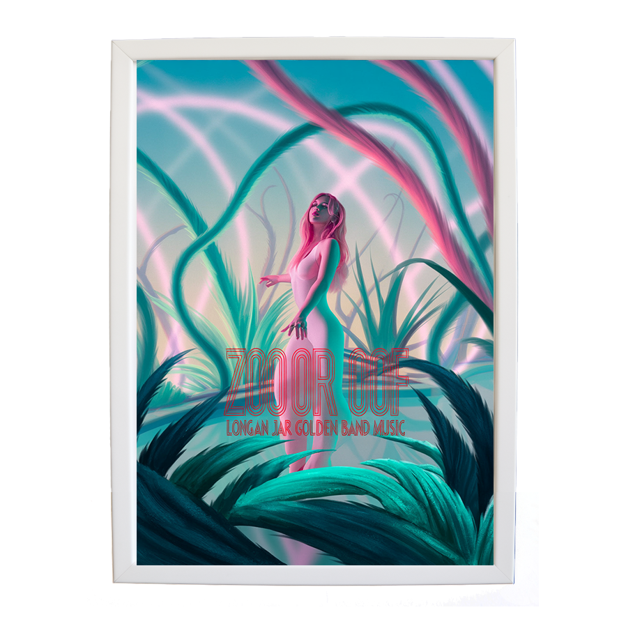 Longan Jar Golden Band Music – Music Art Print – wall art print – Zoo or Oof – pulsing EDM, electronic, dance – Music Stag