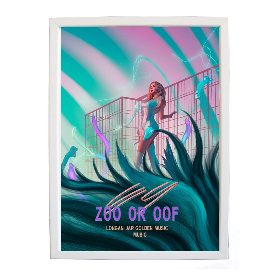 Longan Jar Golden Band Music – Music Theme Poster – wall art print – Zoo or Oof – pulsing EDM, electronic, dance – Music Stag