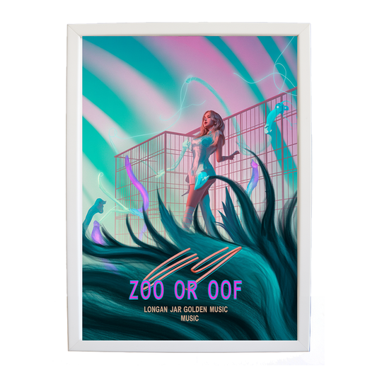 Longan Jar Golden Band Music – Music Theme Poster – wall art print – Zoo or Oof – pulsing EDM, electronic, dance – Music Stag