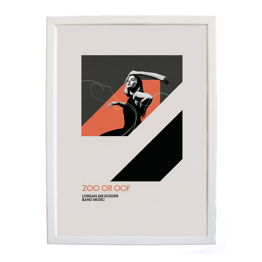 Longan Jar Golden Band Music – Sound Inspired Wall Print – wall art print – Zoo or Oof – pulsing EDM, electronic, dance – Music Stag