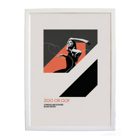 Longan Jar Golden Band Music – Sound Inspired Wall Print – wall art print – Zoo or Oof – pulsing EDM, electronic, dance – Music Stag